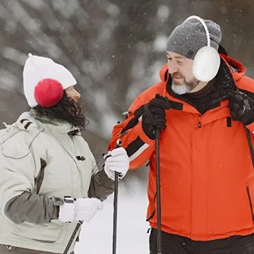 RONRONS Women's Plush Pearl Earmuffs Winter Warm Stylish