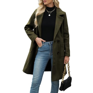 Stylish Bankeng Women's Winter Wool Blend Pea Coat - Perfect Warmth