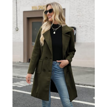 Stylish Bankeng Women's Winter Wool Blend Pea Coat - Perfect Warmth