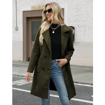 Stylish Bankeng Women's Winter Wool Blend Pea Coat - Perfect Warmth