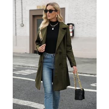 Stylish Bankeng Women's Winter Wool Blend Pea Coat - Perfect Warmth