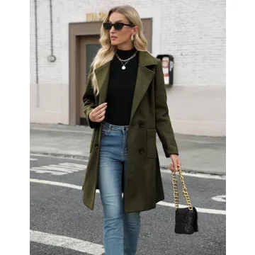 Stylish Bankeng Women's Winter Wool Blend Pea Coat - Perfect Warmth