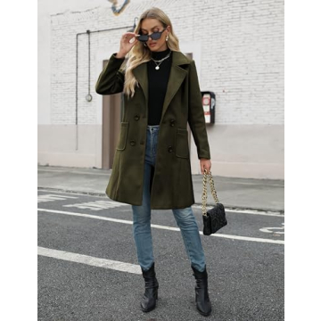 Stylish Bankeng Women's Winter Wool Blend Pea Coat - Perfect Warmth