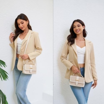 OWGSEE Straw Crossbody Bags for Women Summer Vacation Chic