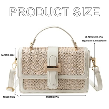 OWGSEE Straw Crossbody Bags for Women Summer Vacation Chic
