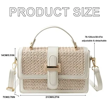 OWGSEE Straw Crossbody Bags for Women Summer Vacation Chic