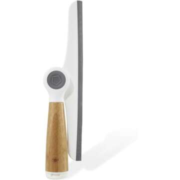 Full Circle Wipe Out Pivoting Shower Squeegee with Hanging Hook, White, 2 Piece