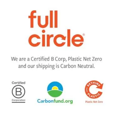 Full Circle Wipe Out Pivoting Shower Squeegee with Hanging Hook, White, 2 Piece