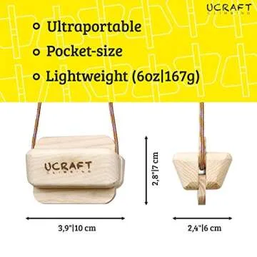 Ucraft Pocket-Sized Climbing Hangboard for Training