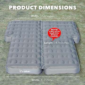 D-Hive Durable SUV Air Mattress for Camping with Pump