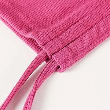 Artfish Women's Sleeveless Crop Tank Top - Hot Pink