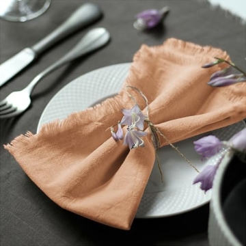 Ayuzawa Handmade Cloth Napkins in Caramel Elegance