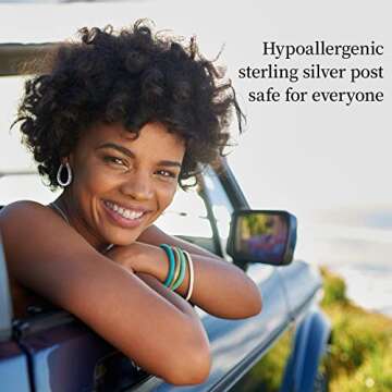 925 Sterling Silver Hoop Earrings with Cubic Zirconia