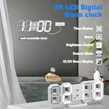 Stylish Petilleur 3D LED Digital Wall Clock for Gift