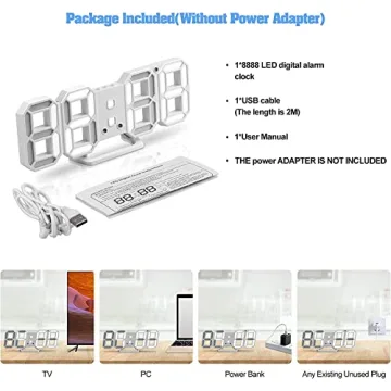 Stylish Petilleur 3D LED Digital Wall Clock for Gift