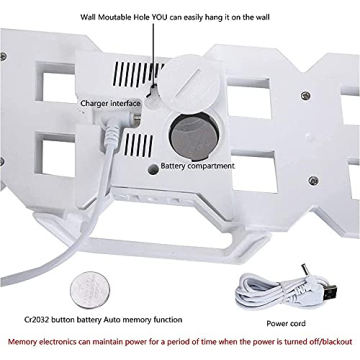 Stylish Petilleur 3D LED Digital Wall Clock for Gift