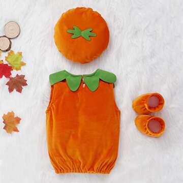 Adorable ZHSKEUUN Newborn Baby Pumpkin Halloween Costume