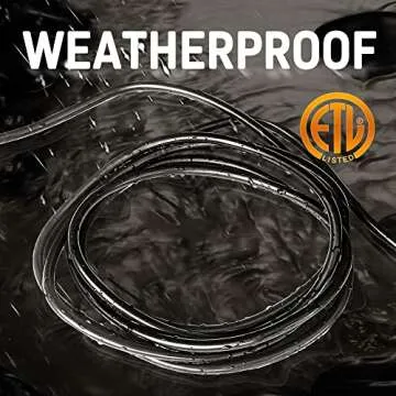 2-Pack 8ft Extension Cord Outdoor 16 AWG Heavy Duty Power Cord 3 Prong SJTW, NEMA 5-15P to NEMA 5-15R, Power Cable for Indoor and Outdoor Use, ETL Listed