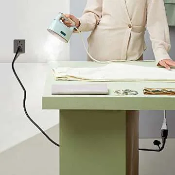 2-Pack 8ft Extension Cord Outdoor 16 AWG Heavy Duty Power Cord 3 Prong SJTW, NEMA 5-15P to NEMA 5-15R, Power Cable for Indoor and Outdoor Use, ETL Listed