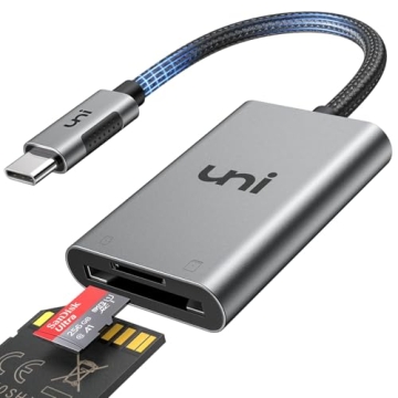 uni USB C SD Card Reader, Sturdy Micro SD Card Adapter (Durable Nylon, No Block), High-Speed USB Typ...