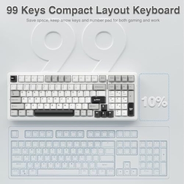 AULA F99 Wireless Mechanical Keyboard Tri-Mode RGB Gaming