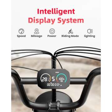 AMYET V9-G60 Elec. Bike - Black/Brown: 1500W, 48V 960Wh, 72Mi Range, 32MPH, 20" Fat Tire, 7-SPD, Dual Susp., Unique Look