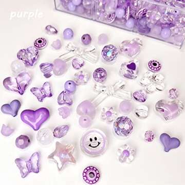 JANMIN 300 Grams Beads Charms Pendants – Vibrant Acrylic Beads for Jewelry Making