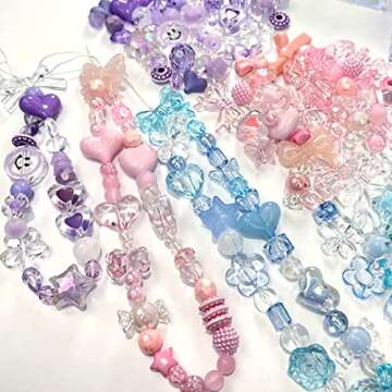 JANMIN 300g Vibrant Acrylic Beads for Jewelry Making