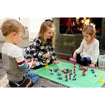 Kaskey Kids Football Guys - Red/Blue Inspires Kids Imaginations with Endless Hours of Creative, Open-Ended Play – Includes 2 Teams & Accessories – 28 Pieces in Every Set