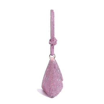 YUWITA Pink Rhinestone Evening Bag - Stunning Mini Purse