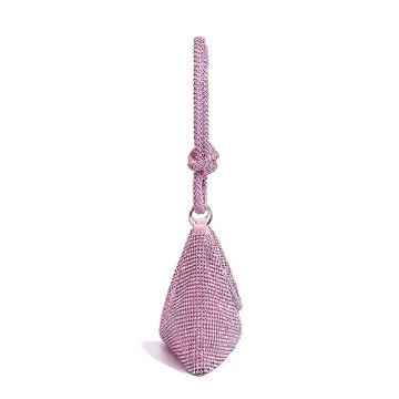YUWITA Pink Rhinestone Evening Bag - Stunning Mini Purse