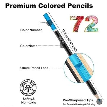 Yagol 72 Colored Pencils for Adult Coloring & Artists