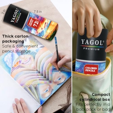 Yagol 72 Colored Pencils for Adult Coloring & Artists