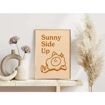 Retro Trendy Wall Art Decor Kitchen Aesthetic Canvas Wall Art Vintage Cute Pictures Funny Green Posters Retro Pink Prints Vintage Gallery Painting Funky Artwork for Room 12x16 Inch Unframed Set of 6