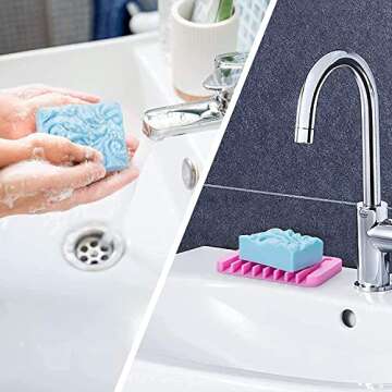 Versatile 3 Pack Silicone Soap Molds for Baking and Crafts