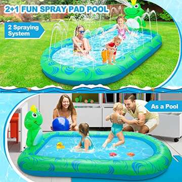 Inflatable Sprinkler Pool for Kids - Fun Summer Water Play