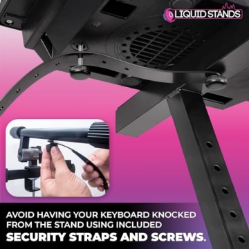 Liquid Stands Dual Piano Keyboard Stand - Adjustable & Sturdy