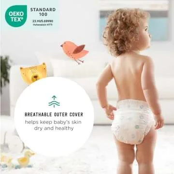 Amazon Brand - Mama Bear Gentle Touch Diapers, Hypoallergenic, Newborn, 120 Count (4 Pack of 30), White