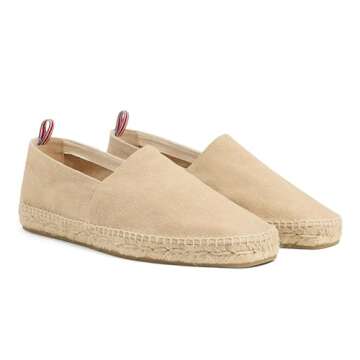 Castañer Men's Pablo Canvas Espadrilles - Sand & Tan - Size 8 Medium US