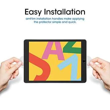 amFilm iPad 10.2" Glass Screen Protector - 2 Pack