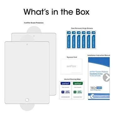 amFilm iPad 10.2" Glass Screen Protector - 2 Pack