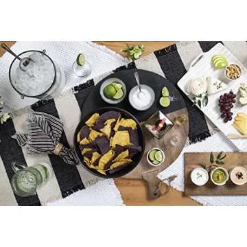 Mud Pie Hand-Painted 50 1/2 oz Glass Pitcher for Entertaining