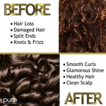 Curly Hair Shampoo and Conditioner Set - Increase Hydration & Gloss, Repair & Strengthen for Smooth, Bouncy Curls. Sulfate & Paraben Free with Leave-in Conditioner