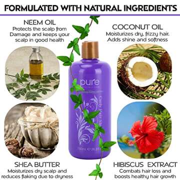 Curly Hair Shampoo and Conditioner Set - Increase Hydration & Gloss, Repair & Strengthen for Smooth, Bouncy Curls. Sulfate & Paraben Free with Leave-in Conditioner