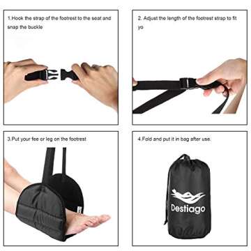 Comfortable Memory Foam Footrest for Travel