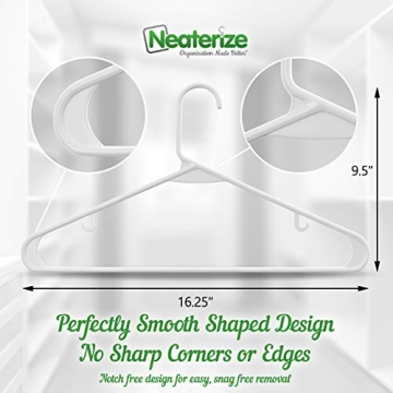 NEATERIZE Clothes Hangers - Durable, Stylish, Space-Saving
