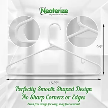 NEATERIZE Clothes Hangers - Durable, Stylish, Space-Saving