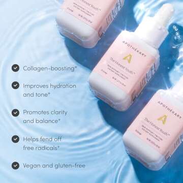 Apothékary The Honest Youth, Collagen Support Liquid Tincture, 100% Herbal Skin Health Tincture, Su...