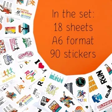 BulbaCraft Running Stickers for Water Bottles, Decals and Gifts for Runners