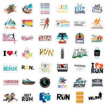 BulbaCraft Running Stickers - Ideal for Runners and Gifts